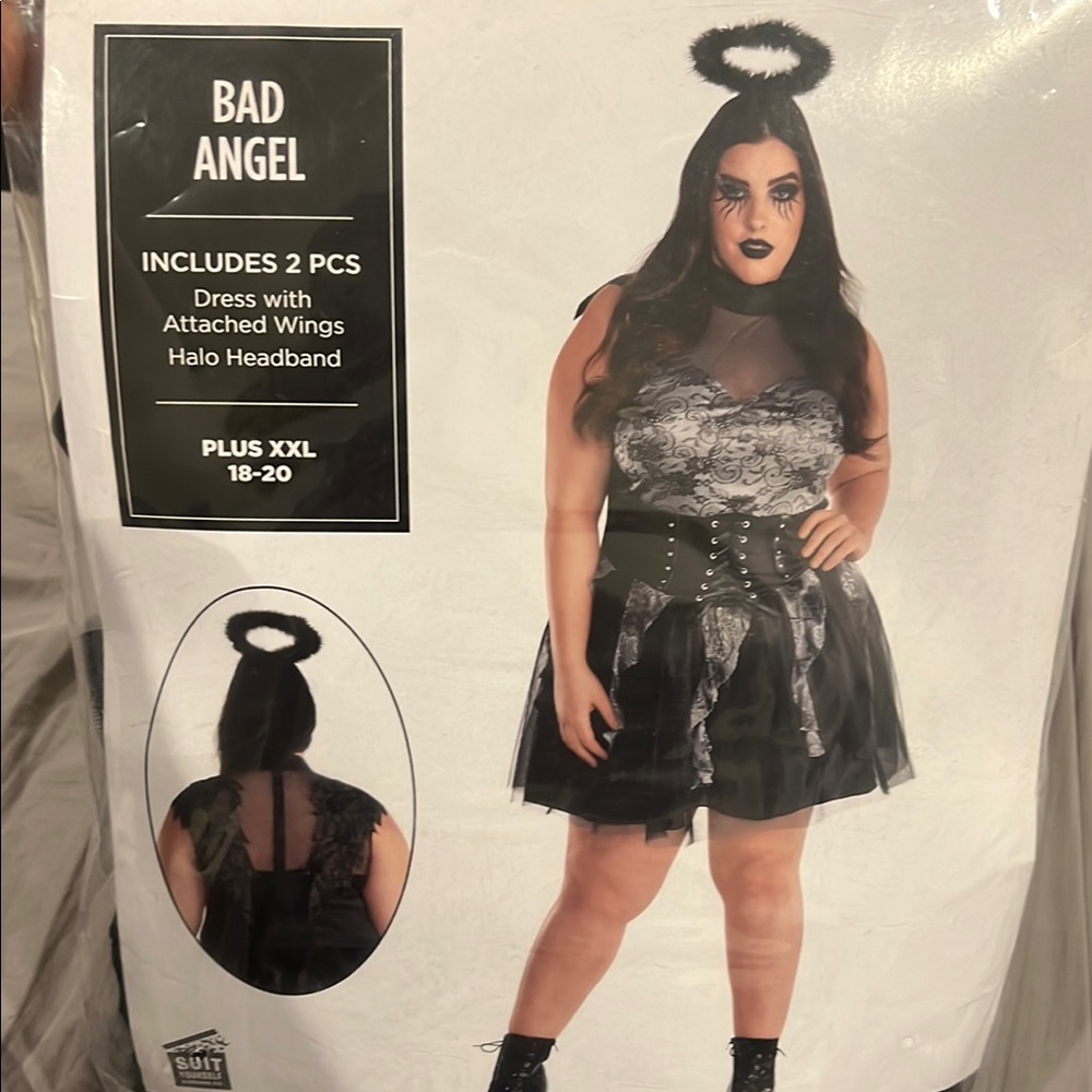 Plus size Bad Angel Costume DRESS ONLY